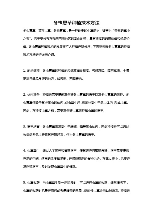 种植北冬虫夏草技术(图1)